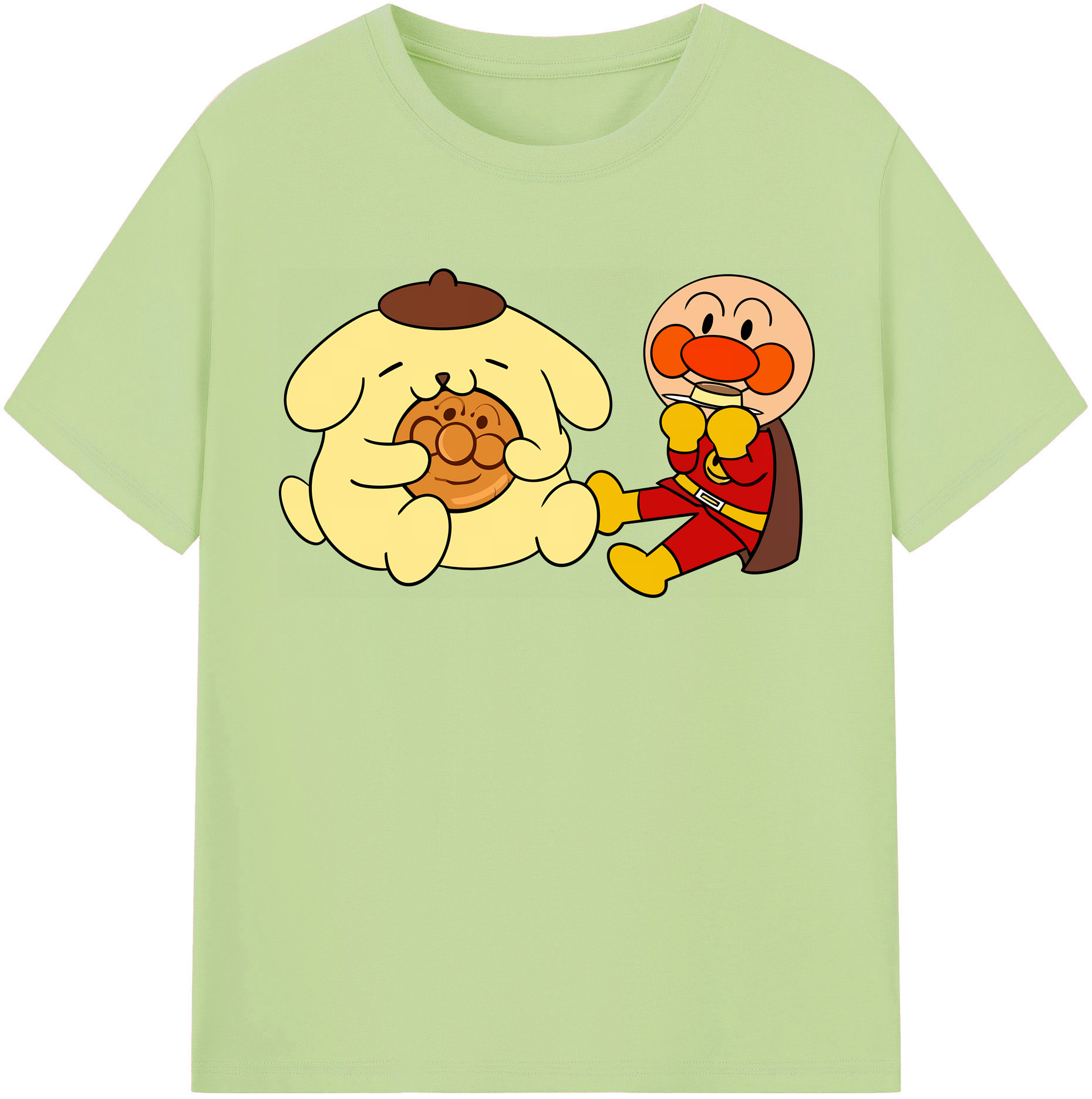 （画像用） アンパンマン Anpanman 綿100％半袖Tシャツ（フロントプリント）